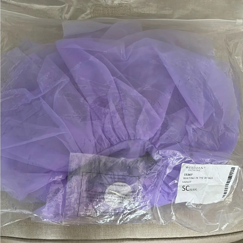 Weissman Showtime Waiting in the Wings Violet Tutu Dance Dress 15367 SC 6/6X New